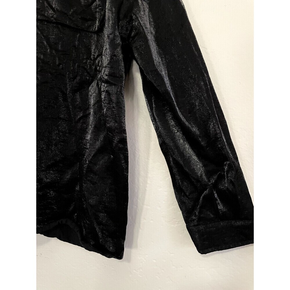 Shein Curve Womans Sheen Jacket Size 4XL Button Up Gothcore Grunge Classic - Picture 8 of 13